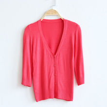 Women Lady Girl Knit 3 4 Sleeve Sweater Coat Knitwear Cardigan Jacket Ladies Tops Knit UBY