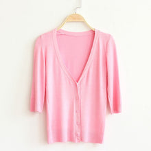 Women Lady Girl Knit 3 4 Sleeve Sweater Coat Knitwear Cardigan Jacket Ladies Tops Knit UBY