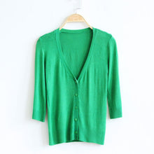 Women Lady Girl Knit 3 4 Sleeve Sweater Coat Knitwear Cardigan Jacket Ladies Tops Knit UBY