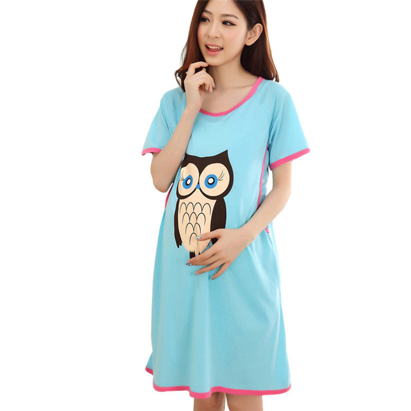 Women Maternity Pajamas Sleepwear Pregnant Breastfeeding Cotton Clothing E96 UBY