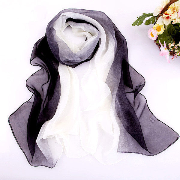Women Pashmina Georgett Chiffon Wraps Shawl Scarves Beach Block Color Scarf NewUBY