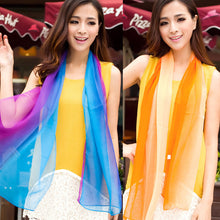 Women Pashmina Georgett Chiffon Wraps Shawl Scarves Beach Block Color Scarf NewUBY