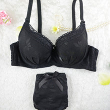 Women Push Up Bra Set Girl Lace Decor Underwear Set Underwire Brassiere Outfit UBY