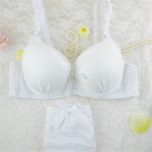 Women Push Up Bra Set Girl Lace Decor Underwear Set Underwire Brassiere Outfit UBY