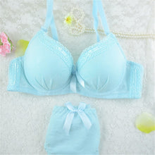 Women Push Up Bra Set Girl Lace Decor Underwear Set Underwire Brassiere Outfit UBY