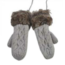 Women Ragwool Rag Wool Gloves Hang Neck Mittens Knitted Warm Fur Glove 11 Colors P6Y UBY