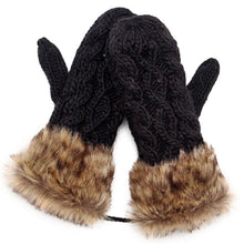 Women Ragwool Rag Wool Gloves Hang Neck Mittens Knitted Warm Fur Glove 11 Colors P6Y UBY
