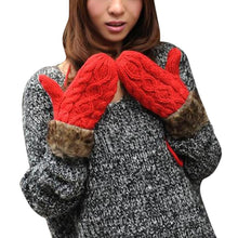 Women Ragwool Rag Wool Gloves Hang Neck Mittens Knitted Warm Fur Glove 11 Colors P6Y UBY