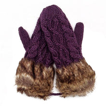 Women Ragwool Rag Wool Gloves Hang Neck Mittens Knitted Warm Fur Glove 11 Colors P6Y UBY