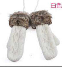Women Ragwool Rag Wool Gloves Hang Neck Mittens Knitted Warm Fur Glove 11 Colors P6Y UBY