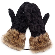 Women Ragwool Rag Wool Gloves Hang Neck Mittens Knitted Warm Fur Glove 11 Colors P6Y UBY