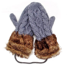 Women Ragwool Rag Wool Gloves Hang Neck Mittens Knitted Warm Fur Glove 11 Colors P6Y UBY