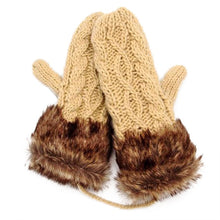 Women Ragwool Rag Wool Gloves Hang Neck Mittens Knitted Warm Fur Glove 11 Colors P6Y UBY