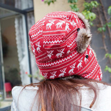 Women Trapper Hat Earflap Cap Fawn Pattern Faux Fur Snow Ski Beanie Hat Cap BeaniesUBY