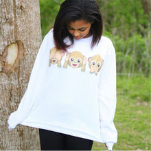 Women workout 3D Emoji Monkey Printed Pullover Long Sleeve Crew Neck Sweatshirt UBY