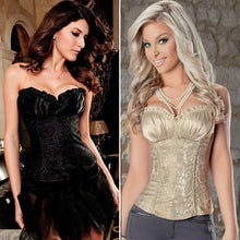 Womens Satin Lace Up Boned Floral Waist Body Shaper Corset Lingerie Bustier Slimming Underwear Shapewear TopsUBY