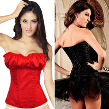Womens Satin Lace Up Boned Floral Waist Body Shaper Corset Lingerie Bustier Slimming Underwear Shapewear TopsUBY